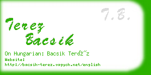 terez bacsik business card